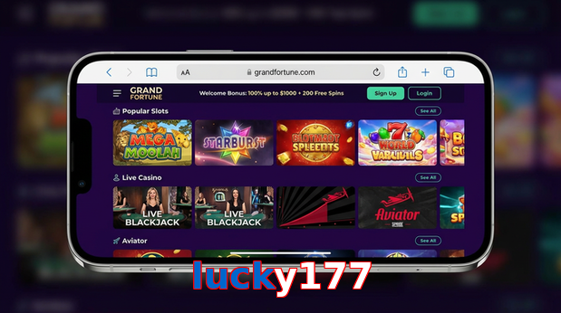 Main screen of Lucky177 ios page for PK players